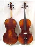 Crystalcello MC650 4/4 Size Antique Finish Flamed Orchestra Cello with Lightweight Case, Bag and Bow