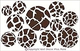 Wall Decor Plus More Giraffe Print Dots Wall Vinyl Sticker Decal 11 Piece 3" - 7.5" - Chocolate Brow
