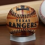 Texas Rangers Wood Grain Baseball