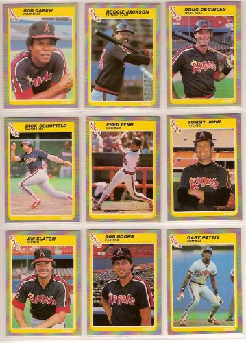 1985 California Angels Fleer Baseball Team Set w/ Updates (Reggie Jackson) (Rod Carew) (Tommy John)