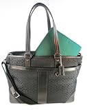 COACH SIGNATURE Black MULTI-FUNCTION Diaper TOTE BAG F77156 NEW WITH TAGS AND RECEIPT