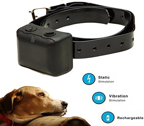 Bark Collar, Omgar Rechargeable Pets Training Collar with Auto-Protection Mode - Black