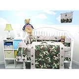 Boutique Baby Boy Camouflage Army 10pc Crib Bedding Set