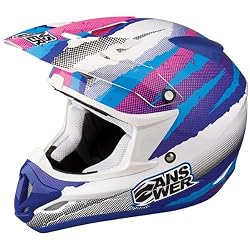 Answer Racing Shred Men's A11 Comet MX Motorcycle Helmet - Blue/Pink