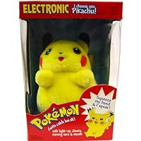 Pokemon Electronic Talking Pikachu Plush w/Light-Up Cheeks and Moving Ears/Mouth