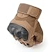 WTACTFUL Fingerless Gloves Half Finger Gloves Size X-Large Brown