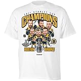 NHL Men's Boston Bruins 2011 Stanley Cup Champs Caricature Tee Shirt (White, X-Large)