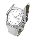 GUCCI グッチ 115MD パンテオン ボ−イズ SSケースベゼル50Pダイヤ クロコダイルストラップ ホワイトマザーオブパール10Pダイヤ 115MD 白皮 WH/950322 YA115410