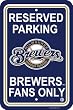 Milwaukee Brewers Plastic Parking Signs Set Of 2 - Parking Sign Brewers