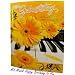 MUSIK - GL�CKWUNSCHKARTE "Zum Geburtstag die herzlichsten Gl�ckw�nsche" (in Gold-Pr�gung) mit Musik "Happy Birthday to You"  28Sek. und wundersch�nem Blumenmotiv inkl. Umschlag
