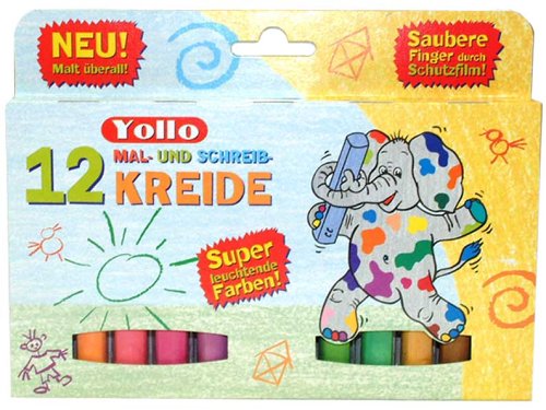 Tafelkreide bunt, 12 Stück