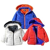 (レッド/90cm)ベビー服 男の子 アウター フルジップ ジャケット Moujonjon ムージョンジョン 中綿 裏ボア タフタ星柄エンボス ワッペン装飾 男児 ベビー