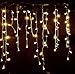 LEMONBEST New 3.5M 96 LED Fairy Lights Curtain Icicle Starry String Lights for Bedroom Christmas New Year Home Garden Wedding (Warm white)