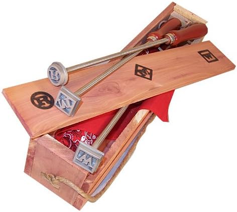 Texas Irons Rare/Medium/Well Steak Branding Iron Gift Set