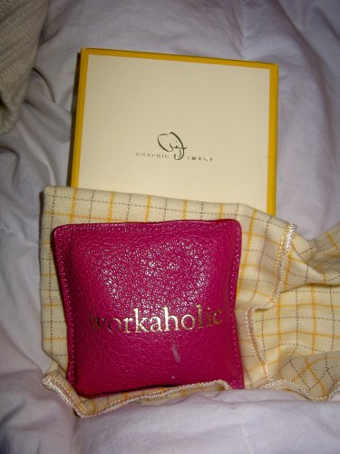 Saks Fifth Avenue Pink Leather Paperweight