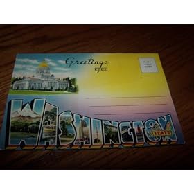 Greetings From Washington State - Old Post Card