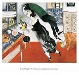 Birthday, Art Poster by Marc Chagall, size 32 x 30.25