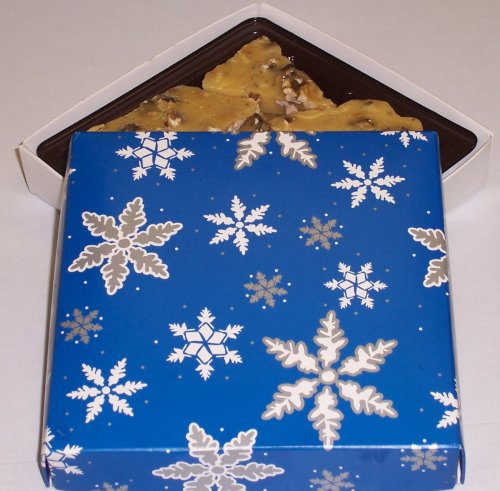 Scott's Cakes 1 2 lb. Walnut Brittle in a Snowflake Box by Scott's Cakes