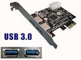 Carte Controleur PCI EXPRESS (PCI-E) vers USB 3.0 - 2 ports USB3.0 
