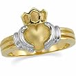 14K Two-Tone Gold Ladies' Claddagh Ring