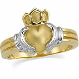 18K Two-Tone Gold Ladies' Claddagh Ring