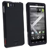 Rubberized Snap On Hard Case Cover for Motorola DROID X, Black