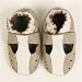 Momo Baby Soft Sole Baby Sandal Shoes - T-Strap Taupe