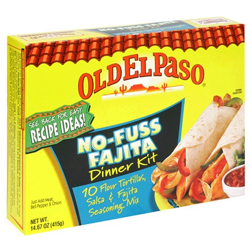 Old El Paso Dinner Kits, Fajitas, 14.67-Ounce Boxes (Pack of 12)