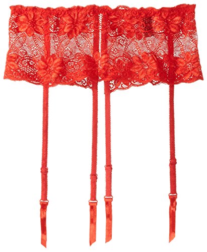 iCollection Women's Satin Thong with Lace Sides and Rhinestone Accent.