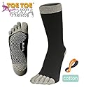 TOETOE Socks Yoga and Pilates Black & Grey -- Unisize 4-11