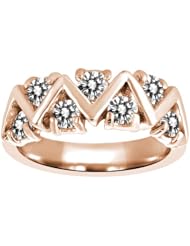 0.70 Ct Round White SI1/SI2 Diamond 18K Rose Gold Ring