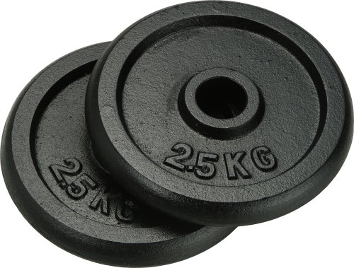 Elite Stahl-Hantelscheiben 30,5 mm 2 x 2,5 Kg Preisvergleich