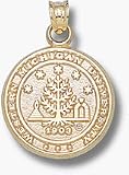 Western Michigan Broncos Seal Pendant - 14KT Gold Jewelry