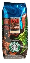 Starbucks House Blend Whole Bean Coffee, Two (2) 16-Ounce FlavorLock Bags (2 Pounds Total)