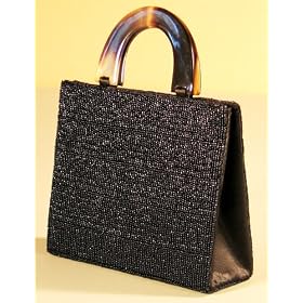Black Sequined Evening Bag - Free Ground Shipping