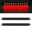 Partsam 2pcs 15" Smoke/Red 11 LED Waterproof Car Trailer Truck Stop Turn Tail brake Light Bar