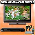 Sony Bravia M-Series KDL-32M4000/T 32-inch 720P LCD HDTV (Brown) + Sony DVD Player w/ Accessory Kit