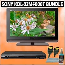 Sony Bravia M-Series KDL-32M4000/T 32-inch 720P LCD HDTV (Brown) + Sony DVD Player w/ Accessory Kit