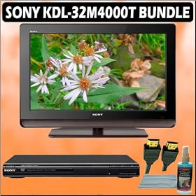 Sony Bravia M Series KDL 32M4000/T 32 inch 720P LCD HDTV (Brown) + Sony DVD Player w/ Accessory Kit Sony Bravia M-Series KDL-32M4000/T 32-inch 720P LCD HDTV (Brown) + Sony DVD Player w/ Accessory Kit