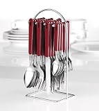 Produkt-Bild: Esmeyer 199-284 24-teilig Besteck Set Bistro 18/0 bordeaux auf Besteckst&auml;nder