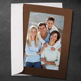 Set of 3 Photo Insert Cards: Hold 4 x 6 Photos, Bronze Lustre Color