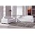 Beautiful Luxurious White Leather Contemporary Sofa Loveseat Living Room Set