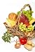 Basket of Goods on White Background - 24H x 16W - Peel and Stick Wall Decal by Wallmonkeys
