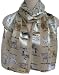 Beige with Dog Breeds Print Satin Stripe Oblong Scarf /Sash Belt / Headband