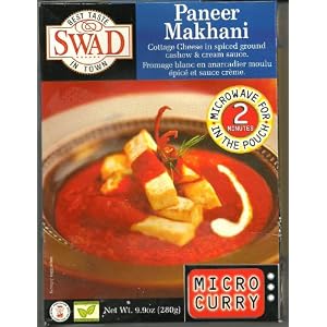 Swad Paneer Makhani Cottage Cheese in Spiced Ground Cashew and Cream Sauce (Case of 10) by Swad