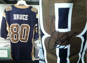 Isaac Bruce St. Louis Rams Autographed Replica Jersey (Damaged - Discounted Price)