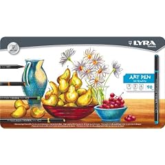 Lyra 6751400 - Hi-Quality Artpen, Metalletui 40 sortierte Farben