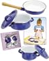 Children's Enamel Pot & Pan Cooking Set: 5 Pc. Gift Set *Perfect Gift Idea*