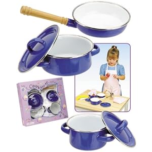 Children's Enamel Pot and Pan Cooking Set: 5 Pc. Gift Set *Perfect Gift Idea* by Learning Resources