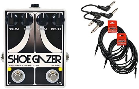 Devi Ever FX Shoe Gazer Fuzz Pedal Cable Bundle w/ 4 free Items: 2x 18.6' Strukture Cables, 2x Hosa Patch Cables